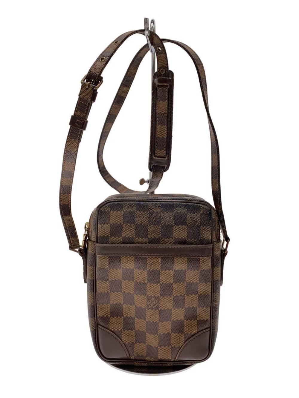 LOUIS VUITTON Danube Damier Ebene Brown Leather Brown